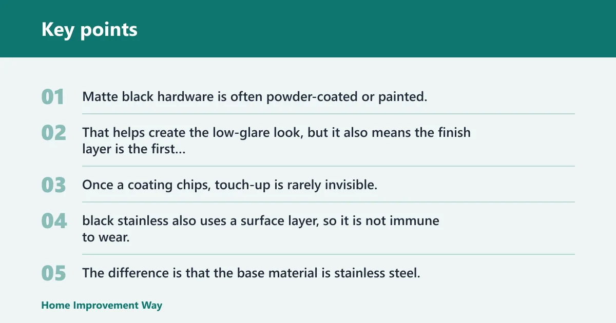 Key points: Which finish stands up to scratches and wear better?