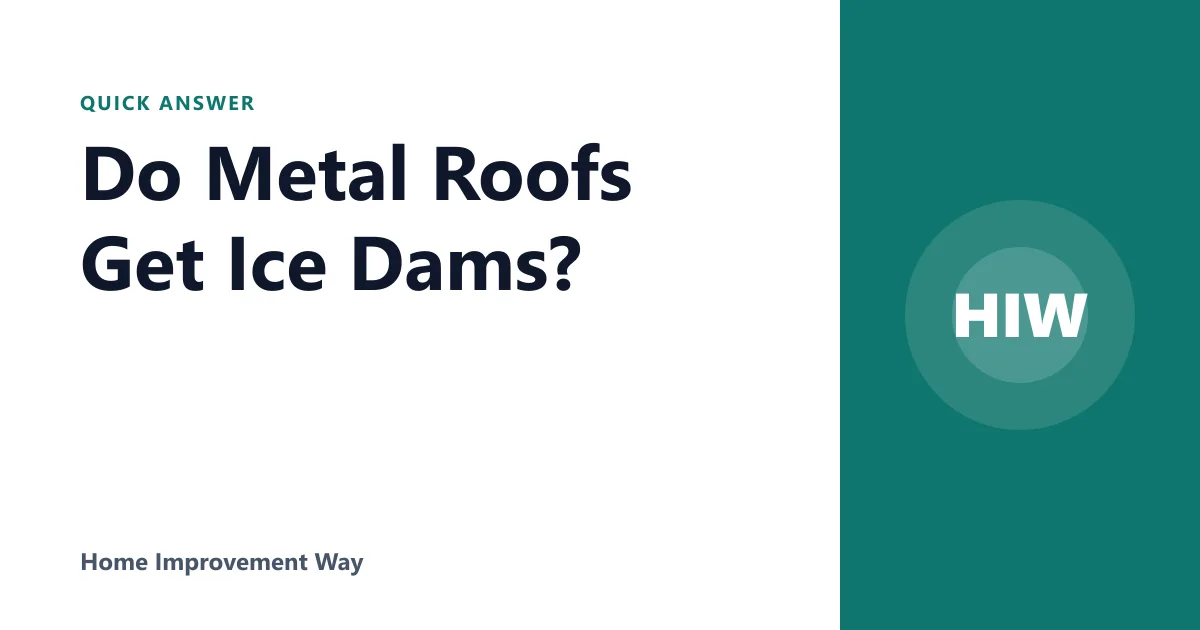 Do Metal Roofs Get Ice Dams?
