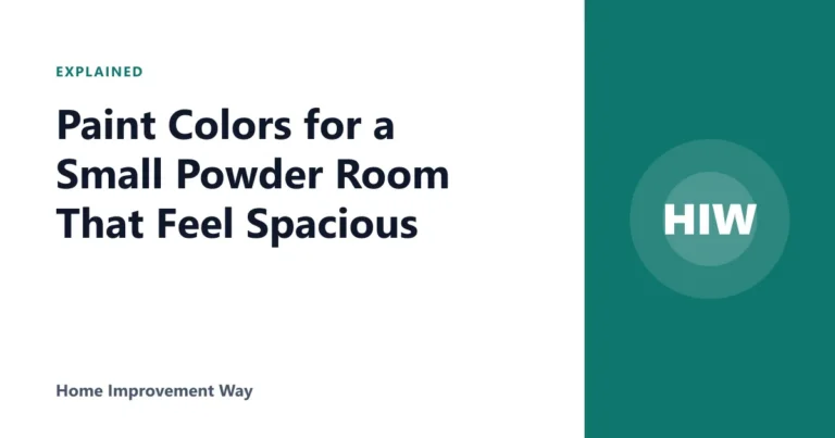 Paint Colors for a Small Powder Room That Feel Spacious
