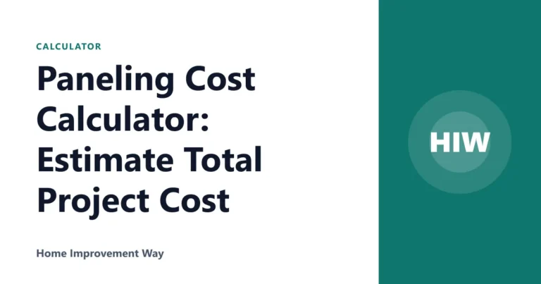 Paneling Cost Calculator: Estimate Total Project Cost