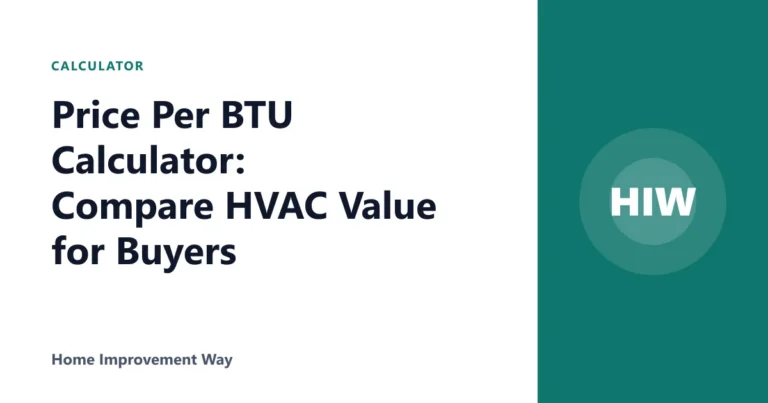Price Per BTU Calculator: Compare HVAC Value for Buyers