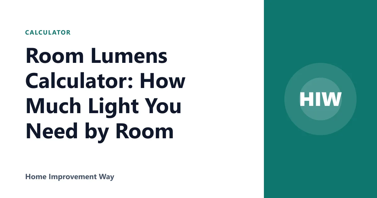 Room Lumens Calculator: How Much Light You Need by Room