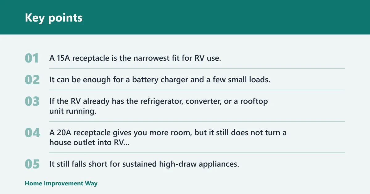 Key points: RV outlet compatibility matrix