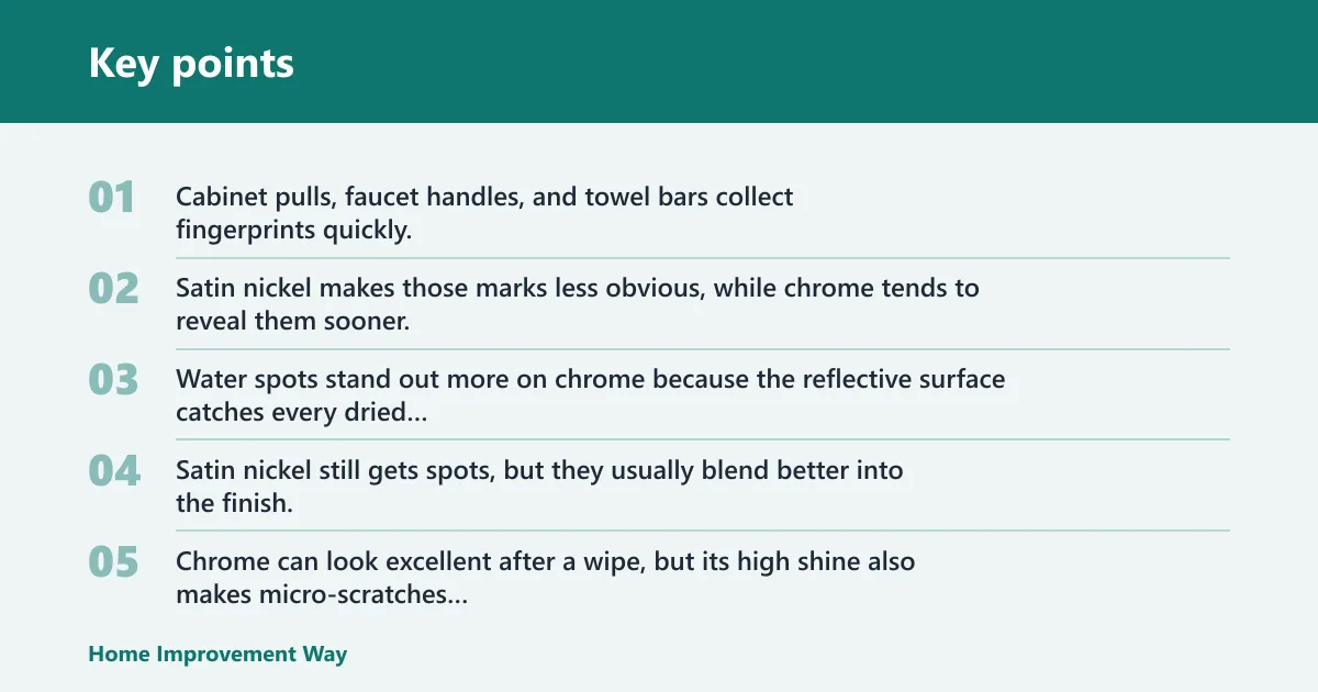 Key points: Which finish is easier to live with?