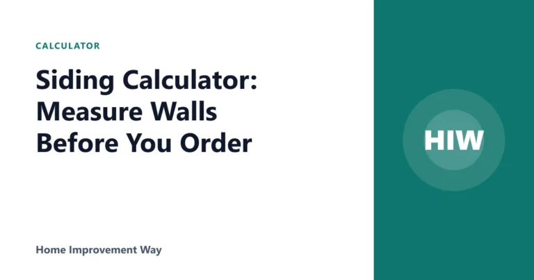 Siding Calculator: Measure Walls Before You Order