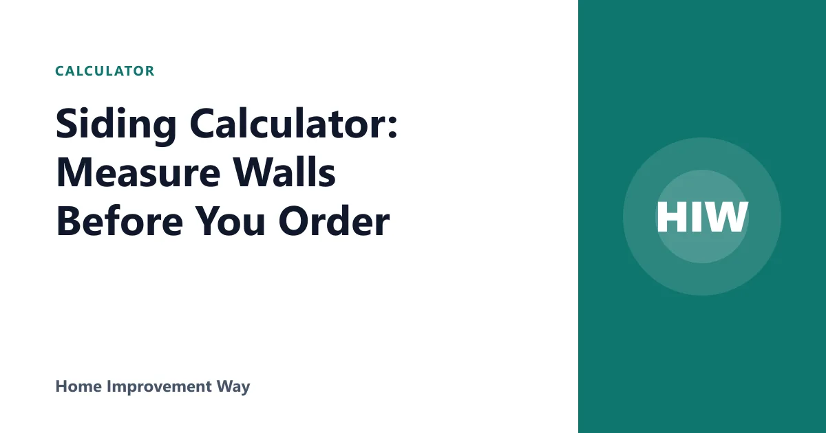 Siding Calculator: Measure Walls Before You Order