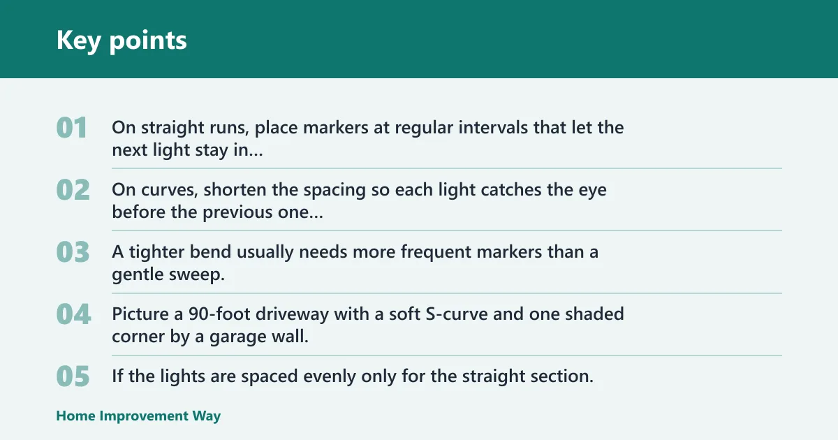 Key points: Solar driveway marker lights: best for curves?