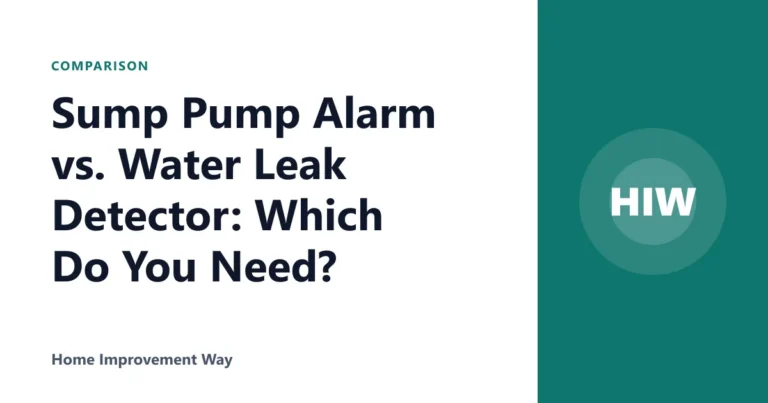 Sump Pump Alarm vs. Water Leak Detector: Which Do You Need?