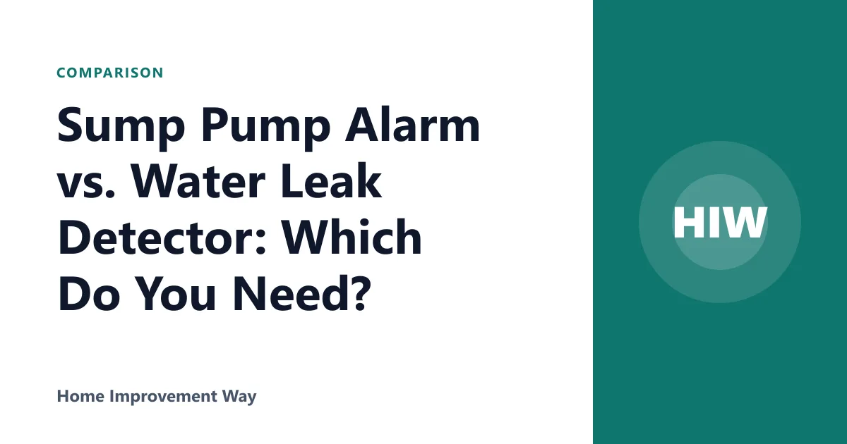 Sump Pump Alarm vs. Water Leak Detector: Which Do You Need?
