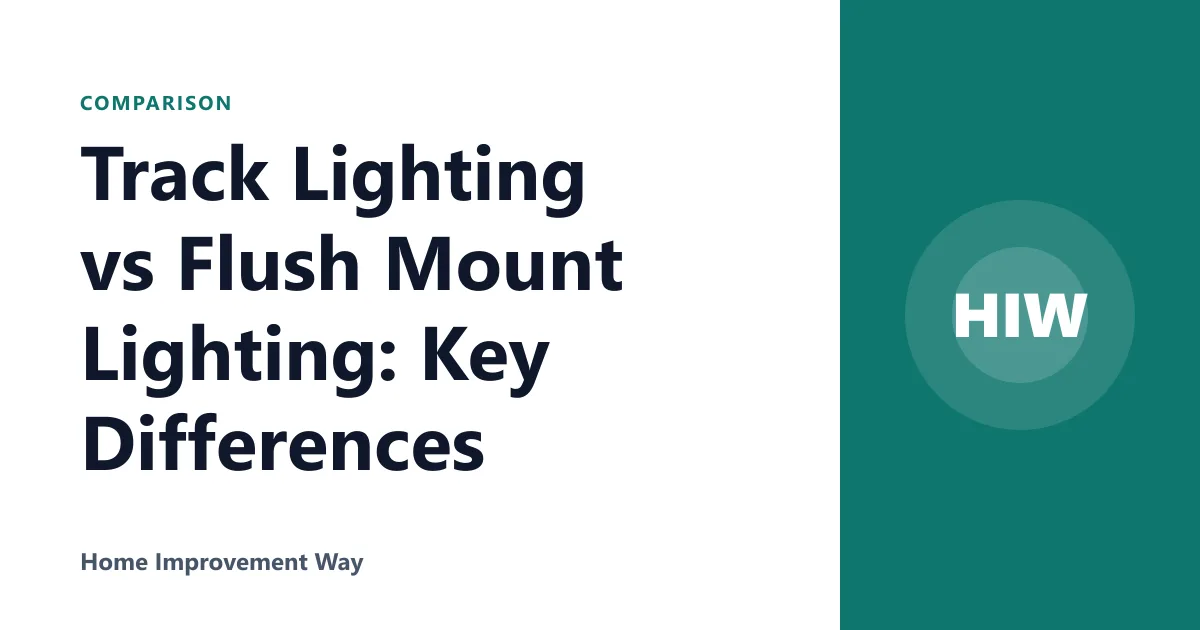 Track Lighting vs Flush Mount Lighting: Key Differences