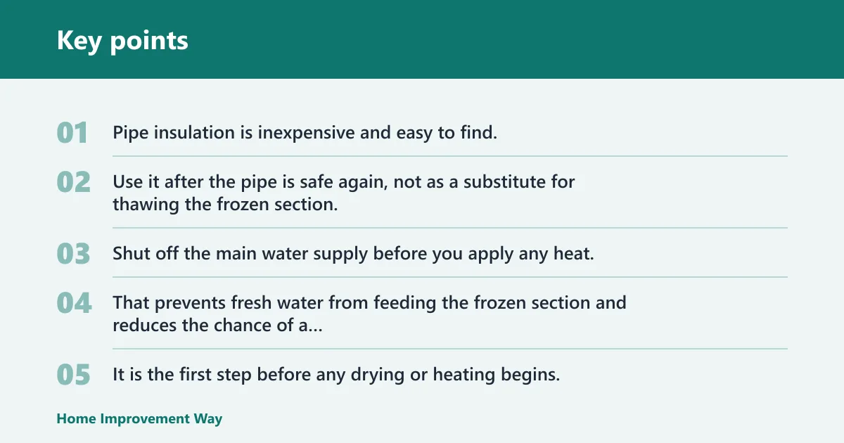 Key points: What is better than a hair dryer for thawing pipes?