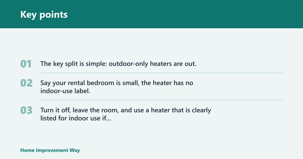 Key points: Propane heater decision checklist