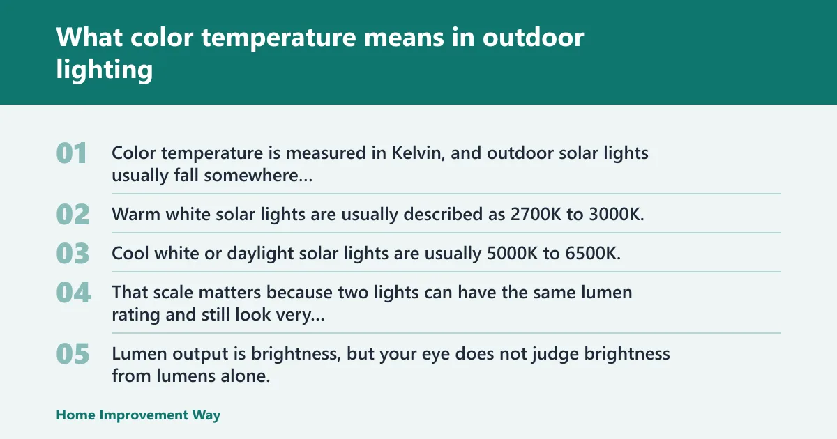 Steps: What color temperature means in outdoor lighting