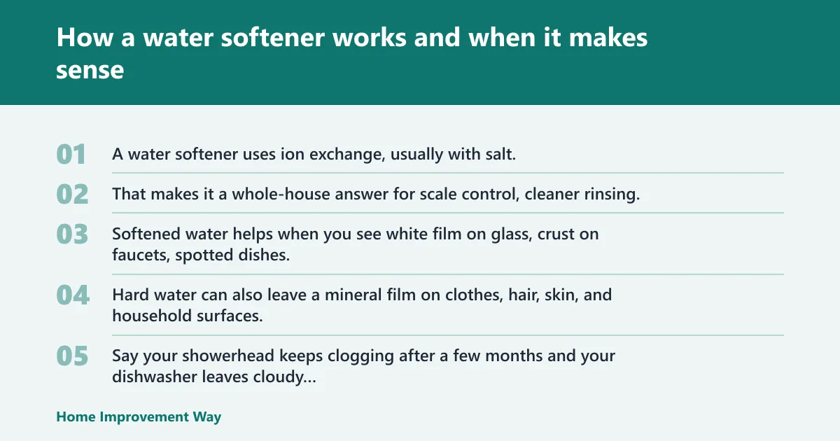 Steps: How a water softener works and when it makes sense