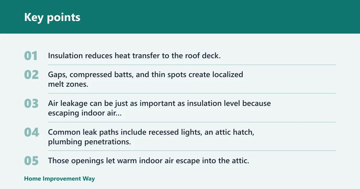 Key points: Roof heat loss is the real driver