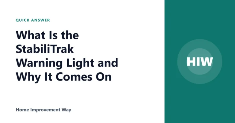What Is the StabiliTrak Warning Light and Why It Comes On
