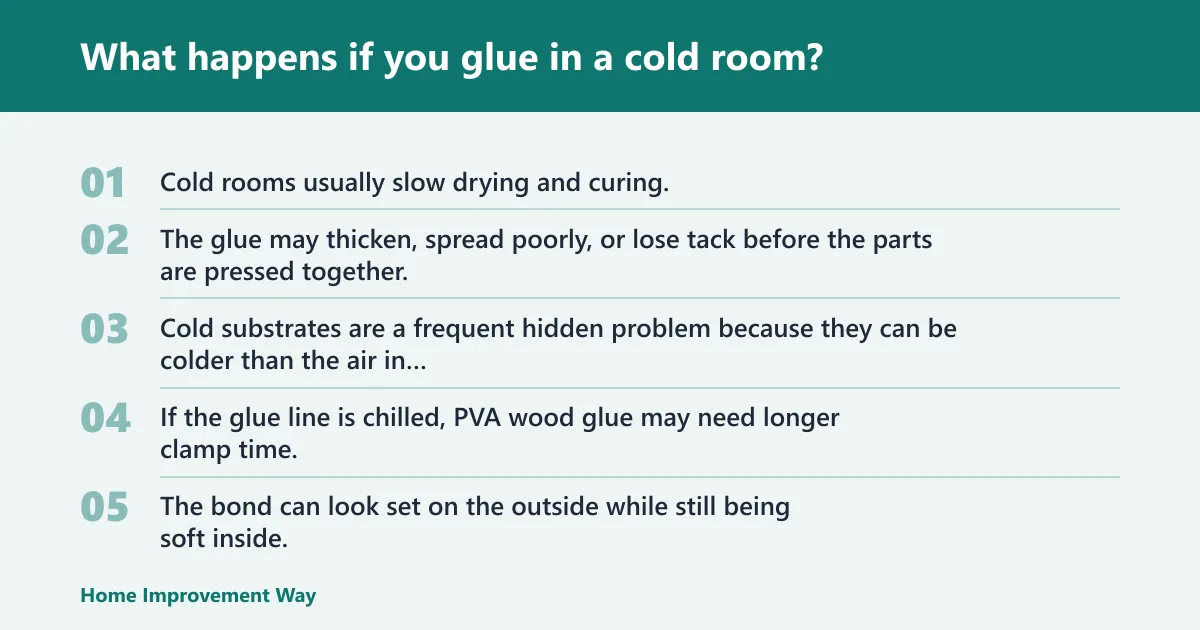 Steps: What happens if you glue in a cold room?