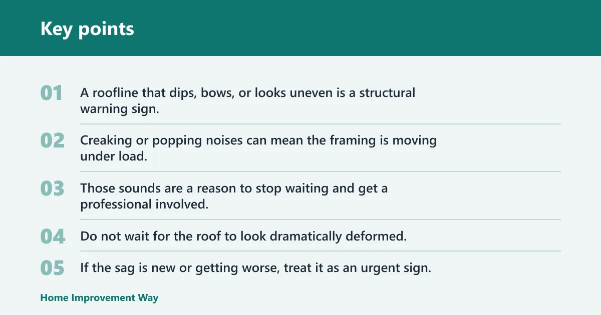Key points: What roof warning signs mean trouble?