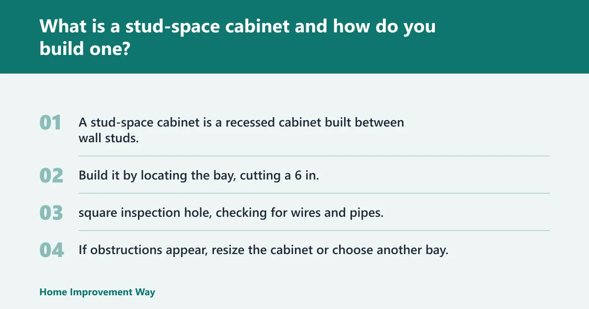 Steps: What is a stud-space cabinet and how do you build one?