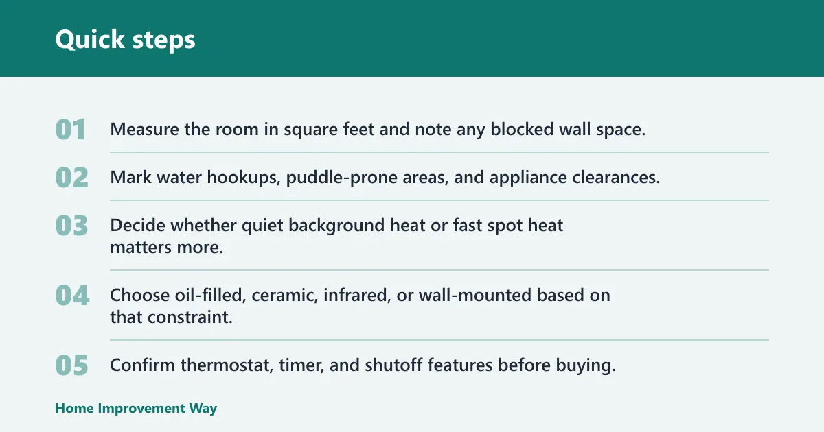 Quick steps: How to choose the right heater
