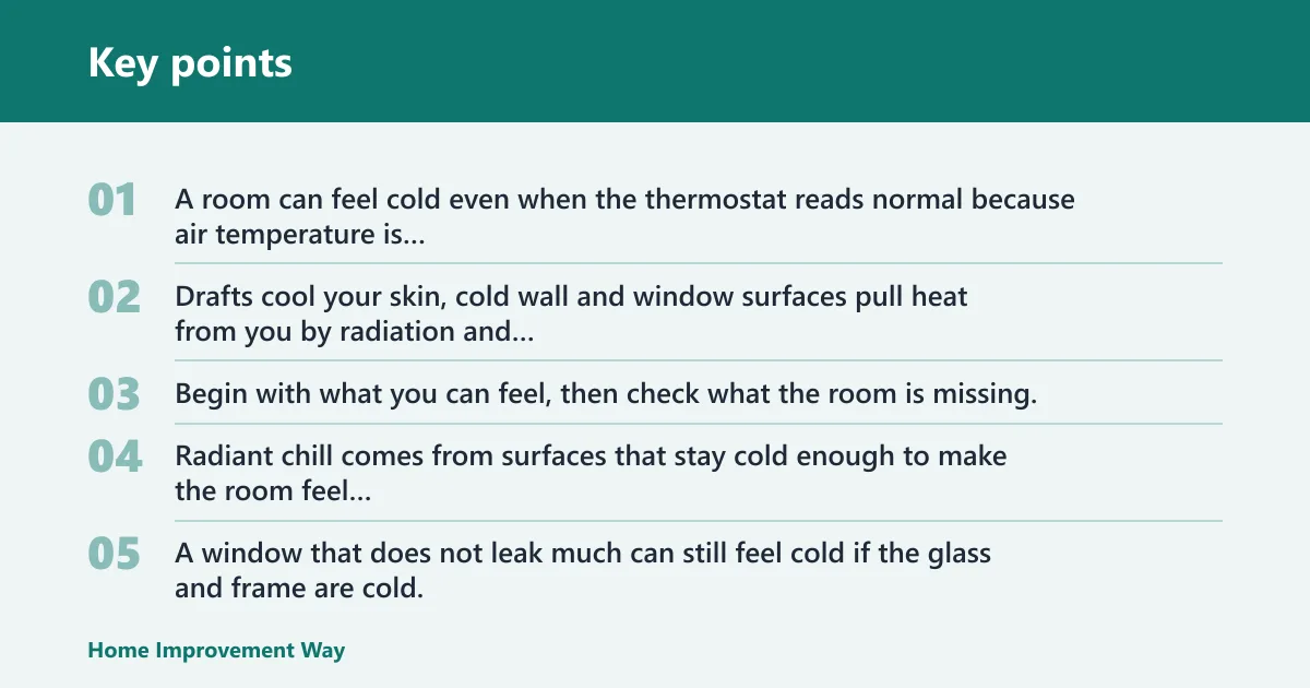 Key points: Why your bedroom feels colder