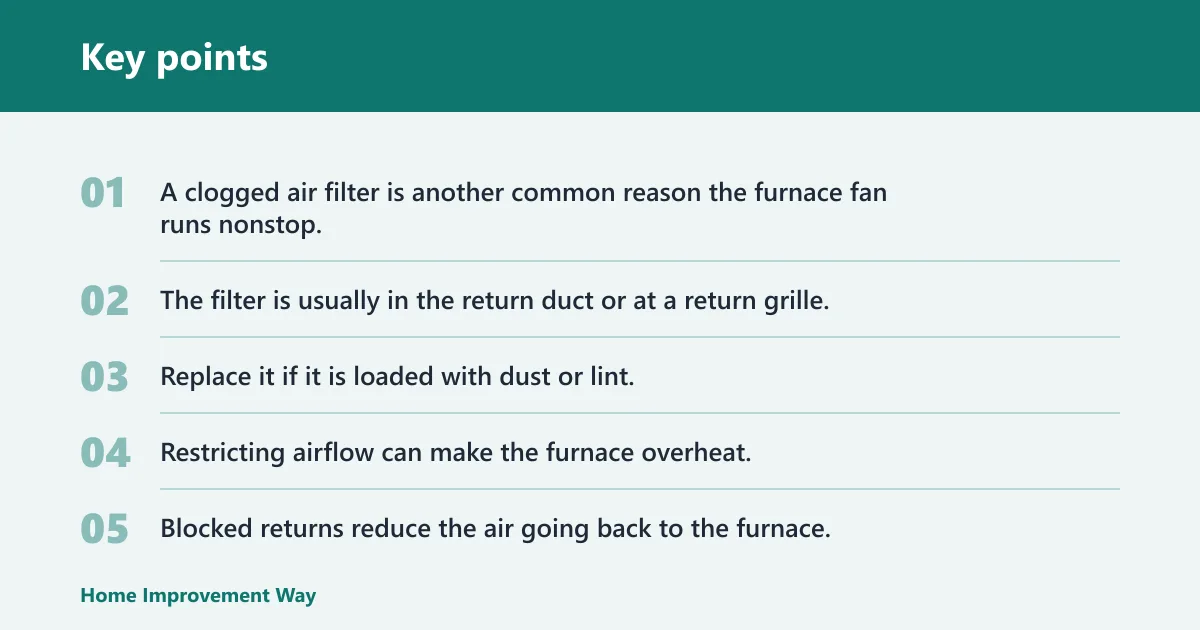 Key points: Could airflow be the problem?