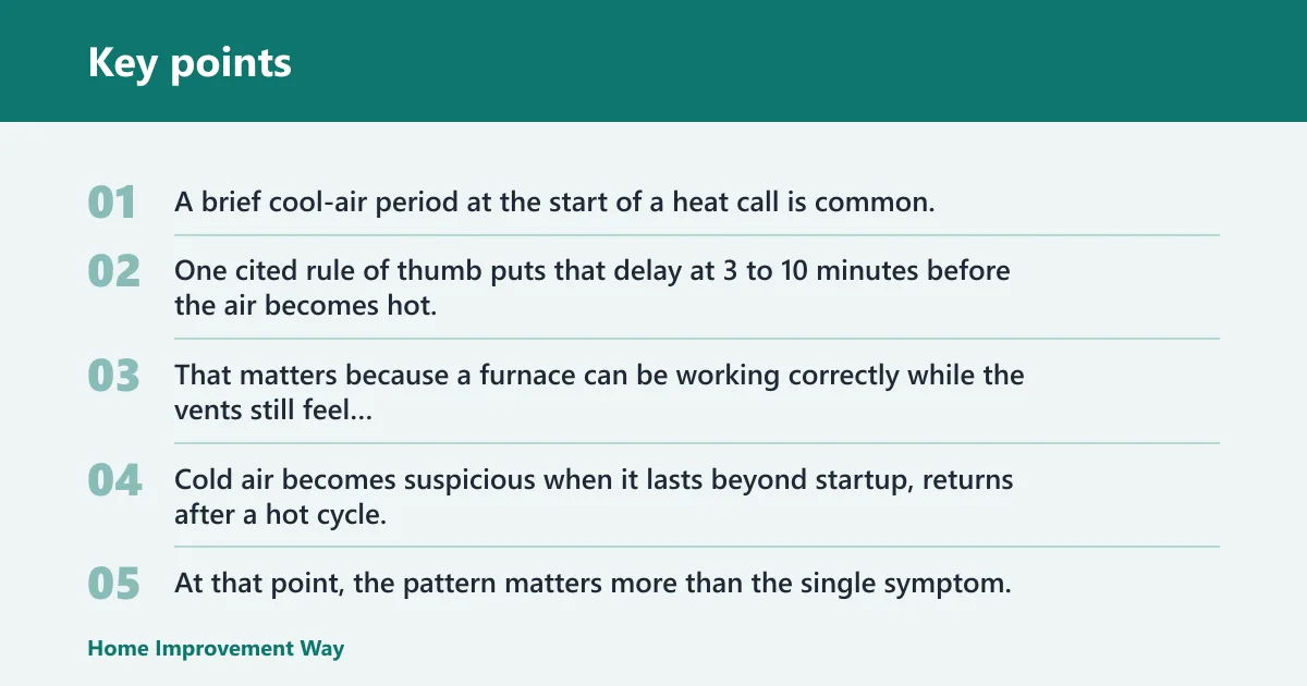 Key points: Why is my furnace blowing cold air?