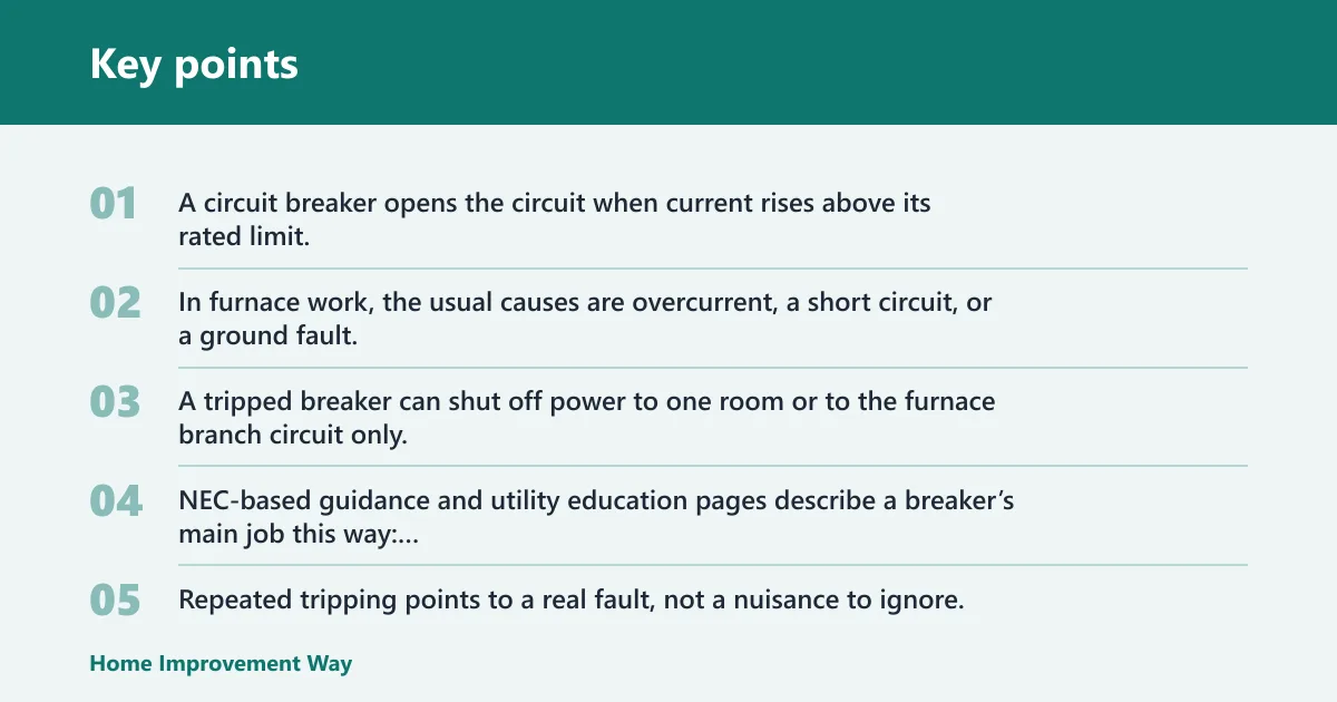 Key points: Why a furnace breaker trips