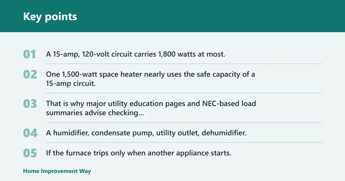 Key points: Could the circuit be overloaded?