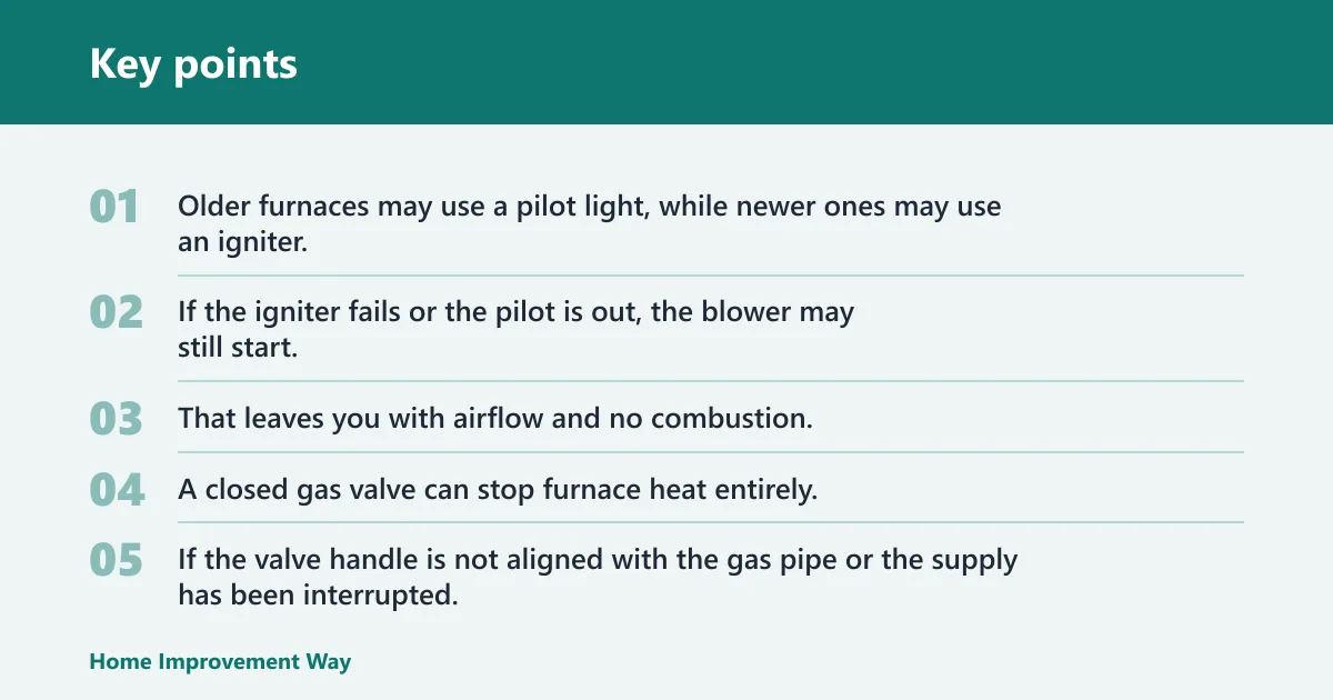 Key points: Why is my furnace blowing cold air?