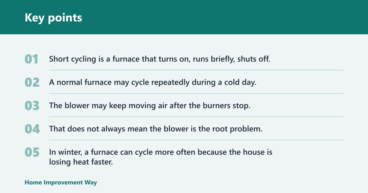 Key points: What furnace short cycling looks like