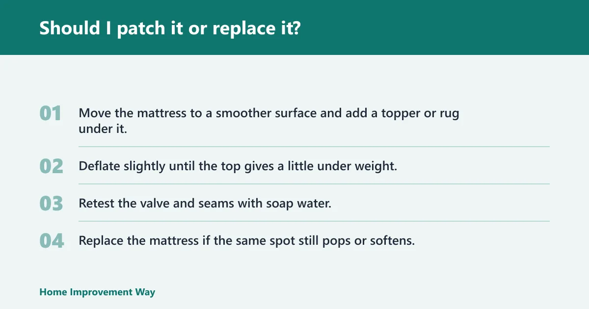 Steps: Should I patch it or replace it?