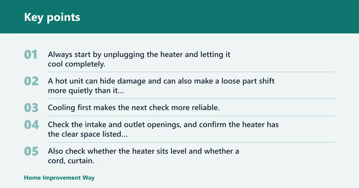 Key points: Safety checks before you run it again