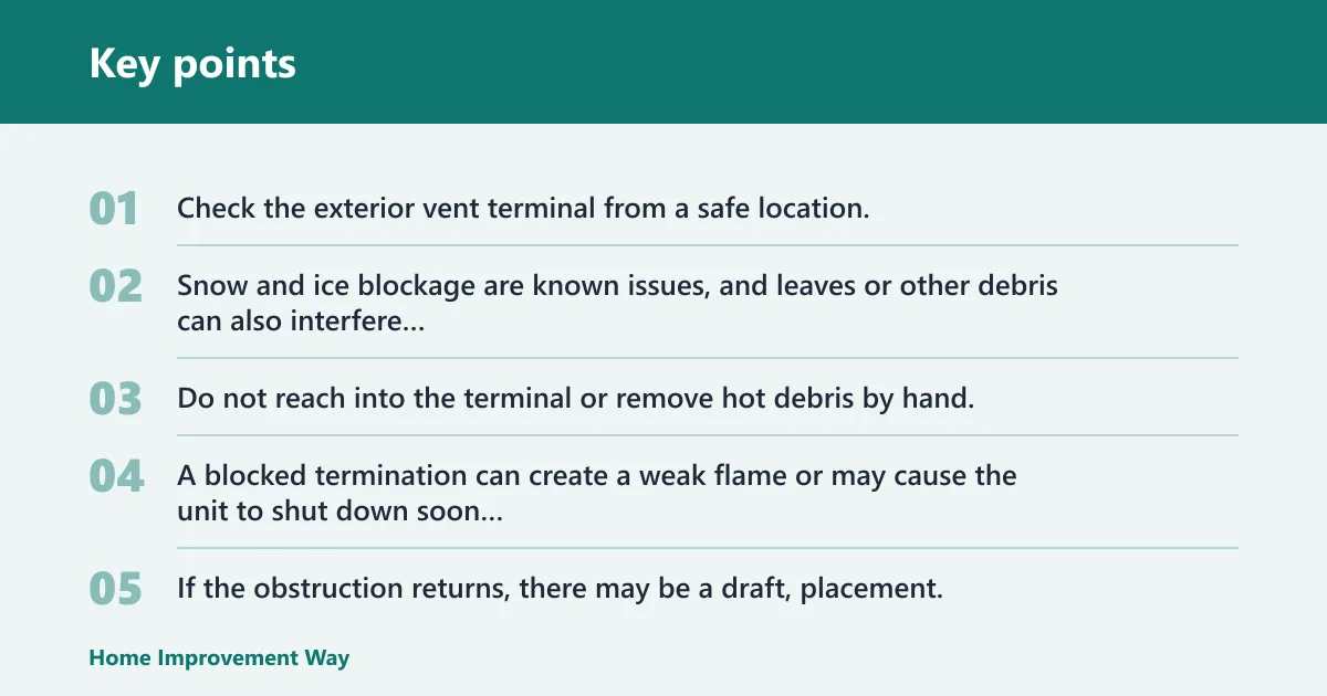 Key points: Airflow and venting checks